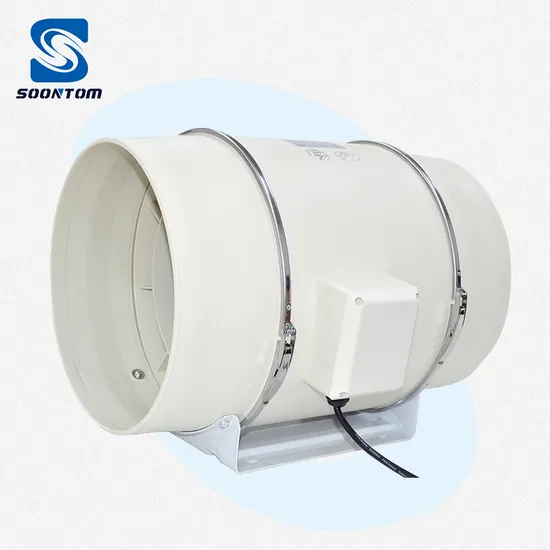 4 Zoll 5 Zoll 6 Zoll 8 Zoll 10 Zoll 12 Zoll Spiralförmiger Kunststoff-Inline-Kanalventilator für Toilette und Raucherzimmer